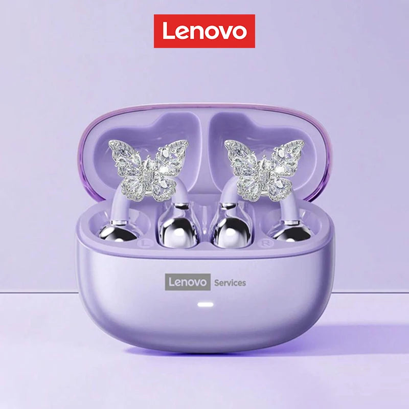 Lenovo LE302 Wireless Bluetooth 6.0 Ear Clip Earbuds With Charging Case
