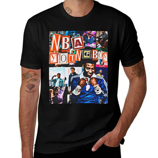 NBA Youngboy Blue Lock T Shirt 100 Percent Cotton Men
