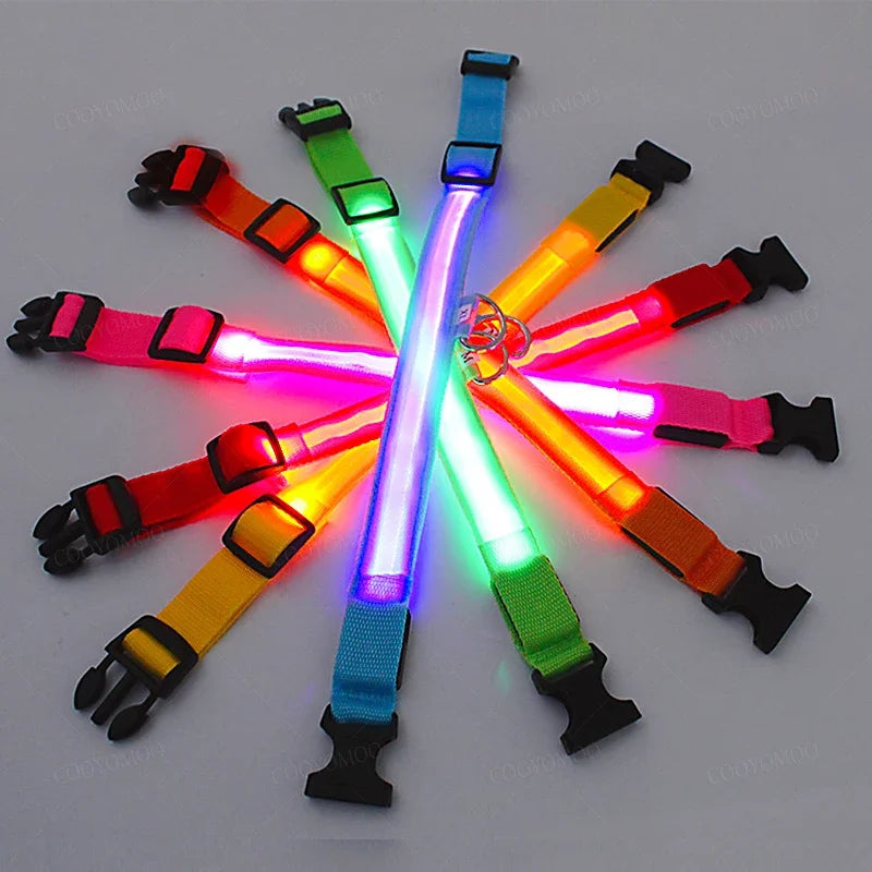 3 Modes Dog Luminous Charge Collar Led Usb Cat Dogs Collars