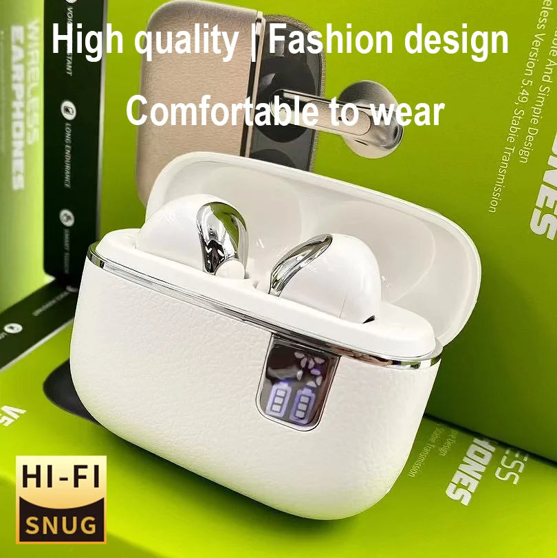 FITHEM Bluetooth Headphones Enc Noise Cancellation Wireless Earbuds HiFi Stereo