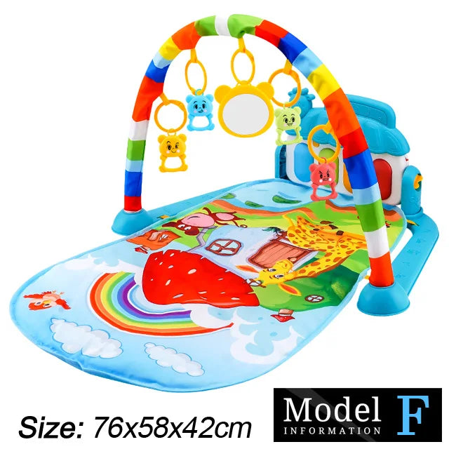 Baby Fitness Stand Music Play Gym Activity Toys Newborn