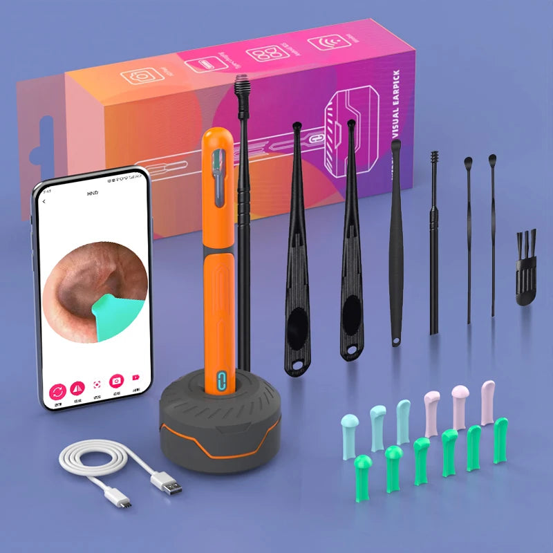 Ear Cleaner with Camera Set HD Earpick Wax Removal Tool