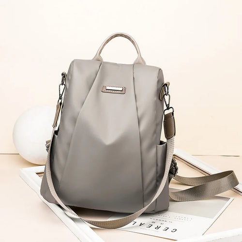 Anti Theft Womens Backpack 2024 Korean Style Nylon Canvas Oxford Bag