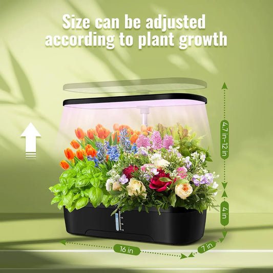 Indoor Garden Hydroponics Growing System 12 Pods LED Full Spectrum Plant Grow Light for Growing Vegetables Spices and Fruits