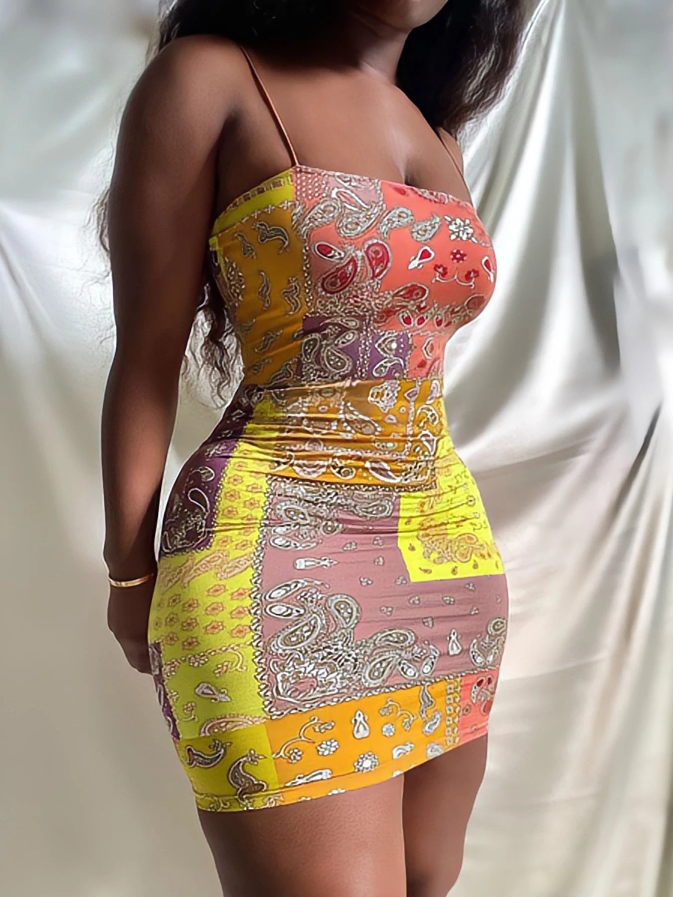 Sexy Strap Mini Dress Women Club Party Printed Plus Size