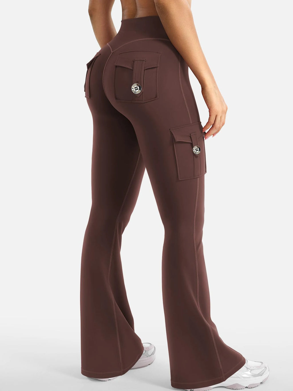 Essential Womens High Waist Fitness Pants With Pockets Shaping Tummy Control