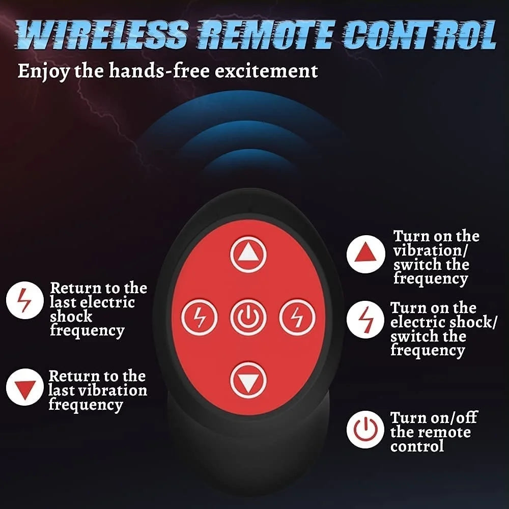 Wireless Remote Anal Vibrator Prostate Massager Butt Plug