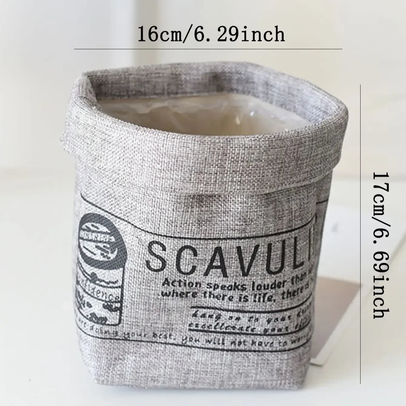Nordic Kraft Paper Flower Pot Set 1 Piece With Fabric Finish For Home Decor