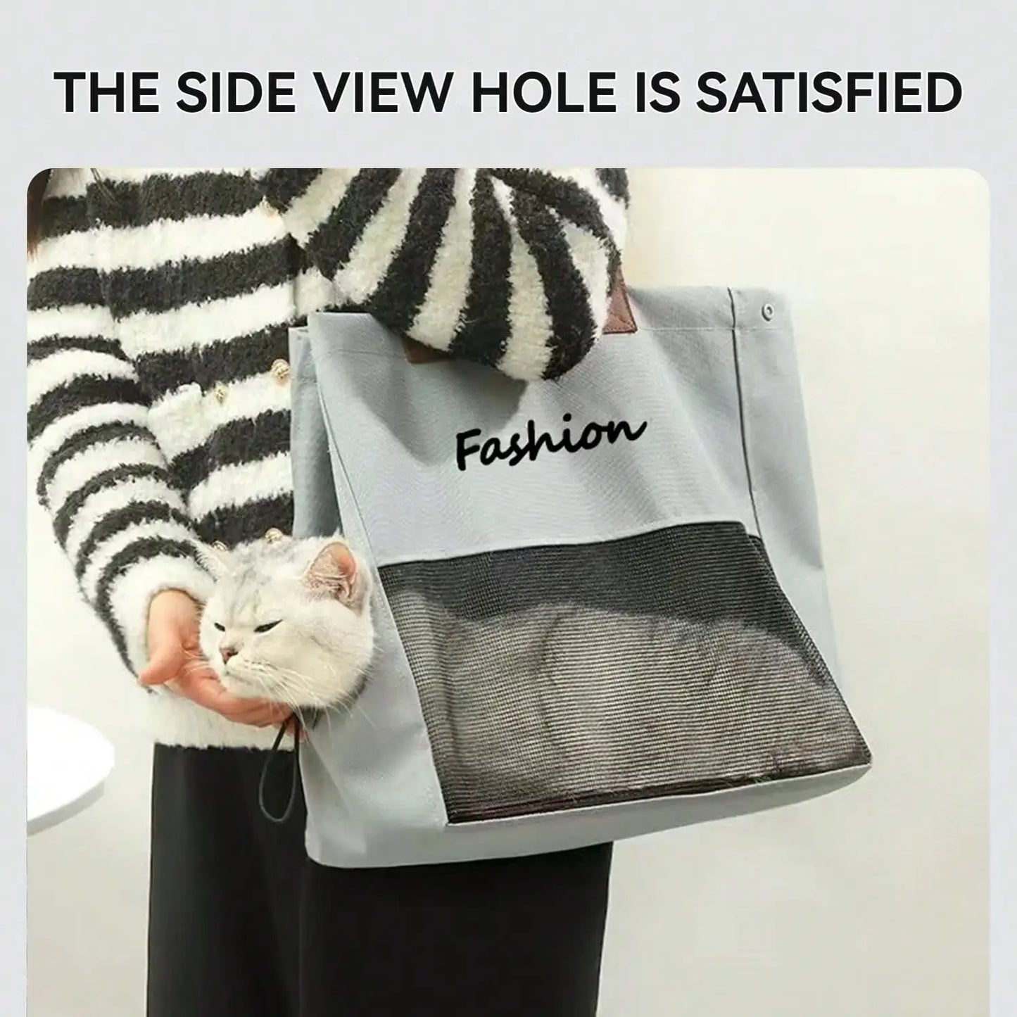 Cat Carrier, Small Dog Carrier Tote Breathable Mesh Pet Carrier Bag Soft Sided Adjustable & Foldable Kitten Travel Bag