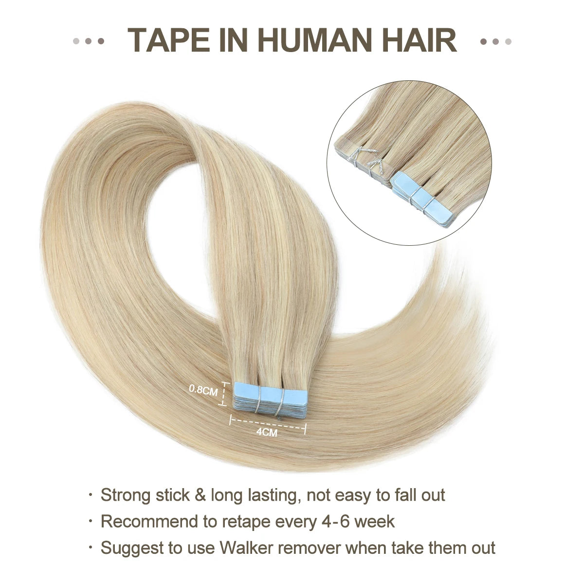 Brown Tape In Remy Human Hair Extensions Seamless Skin Weft 12 To 24 Inches