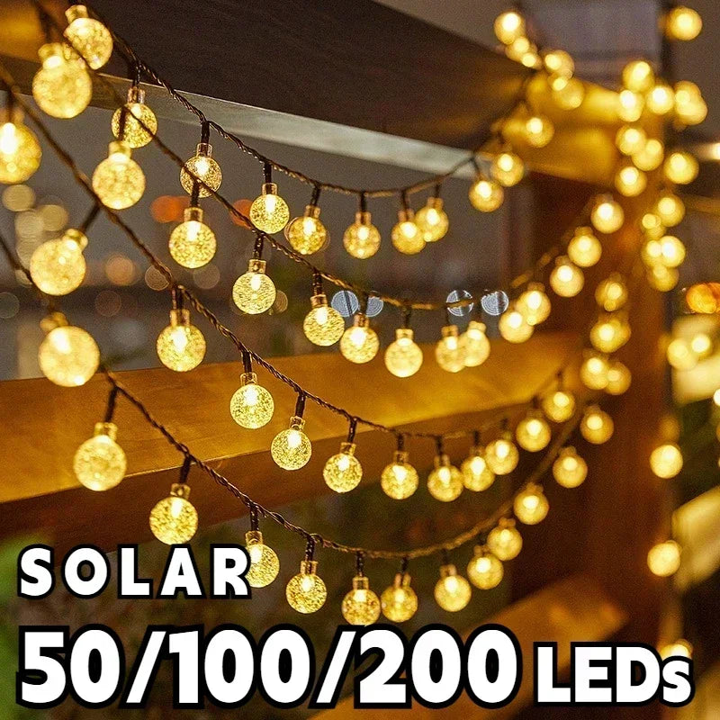 20 to 100 LED Solar Light Outdoor IP65 Waterproof String Fairy Lamps for Garden Garlands Christmas Decoration 5M and 12M