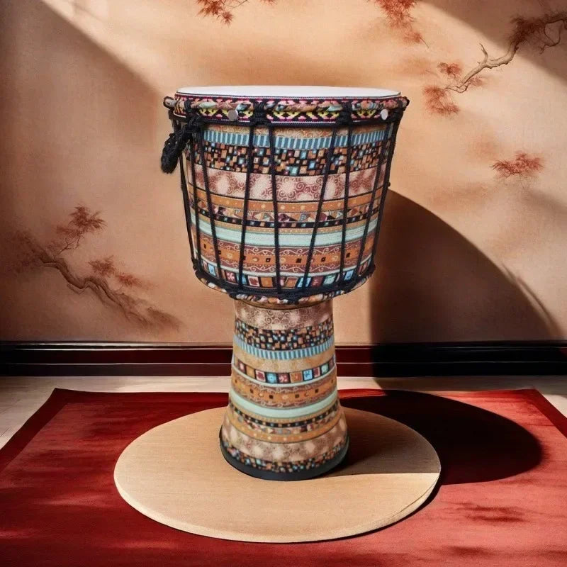 Sheepskin Djembe African Drum Kit 7 Drums Handmade Percussion Instrument For Beginners And Adults