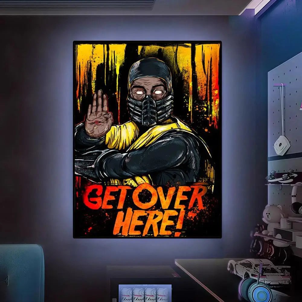 Mortals K Kombat Video Game Poster HD Waterproof Wall Art Self Adhesive Decor