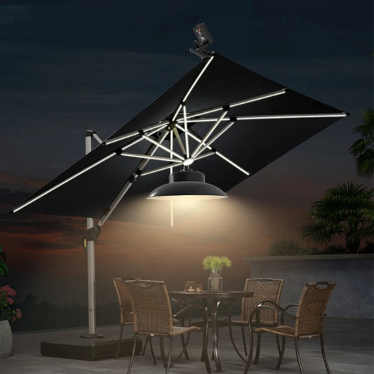 Solar Powered Clip On Umbrella Lamp With Remote Control IP65 Waterproof LED Parasol Lights For Garden Decoration