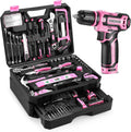 DEKO 12V Cordless Drill Home Mechanic Toolbox Set With Drawer Case
