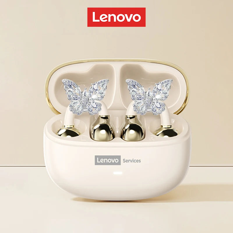 Lenovo LE302 Wireless Bluetooth 6.0 Ear Clip Earbuds With Charging Case