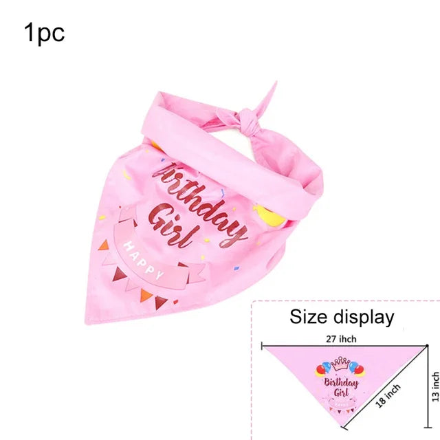 Pets Happy Birthday Decoration Dog Costume Hats Bowknot