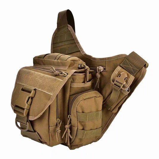 Men's Military Chest Shoulder Bag Pack for Travel Hiking Outdoor Use 2 Colors