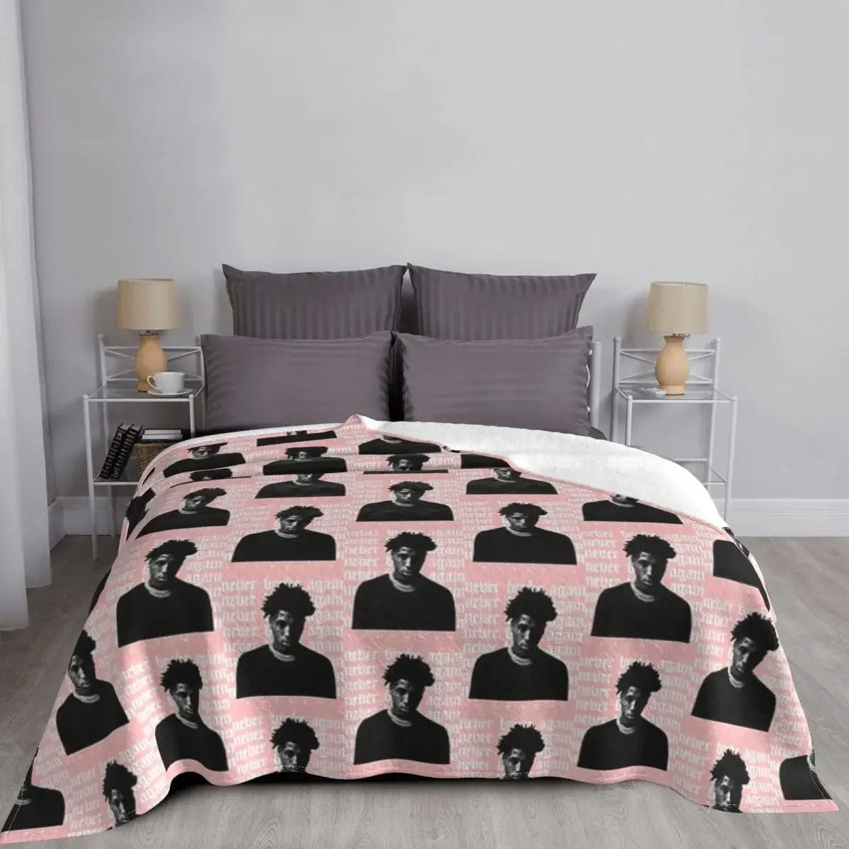 NBA YoungBoy Throw Flannel Blanket Soft Warm Bedroom Decor