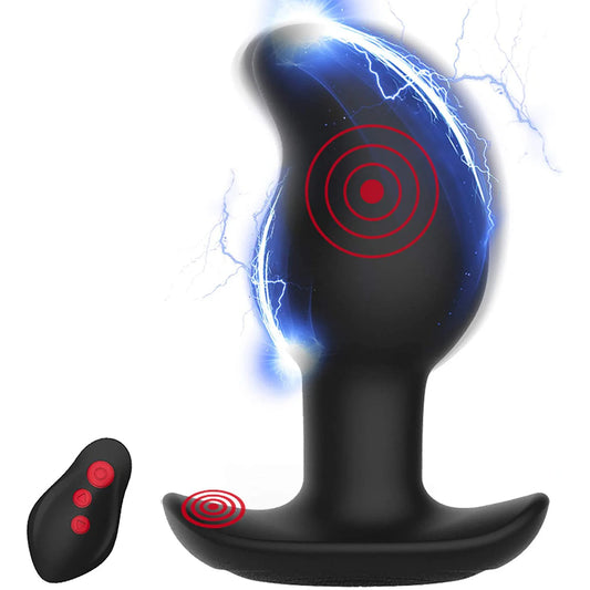 Anal Electric Shock Vibrator Prostate Massager Butt Plug