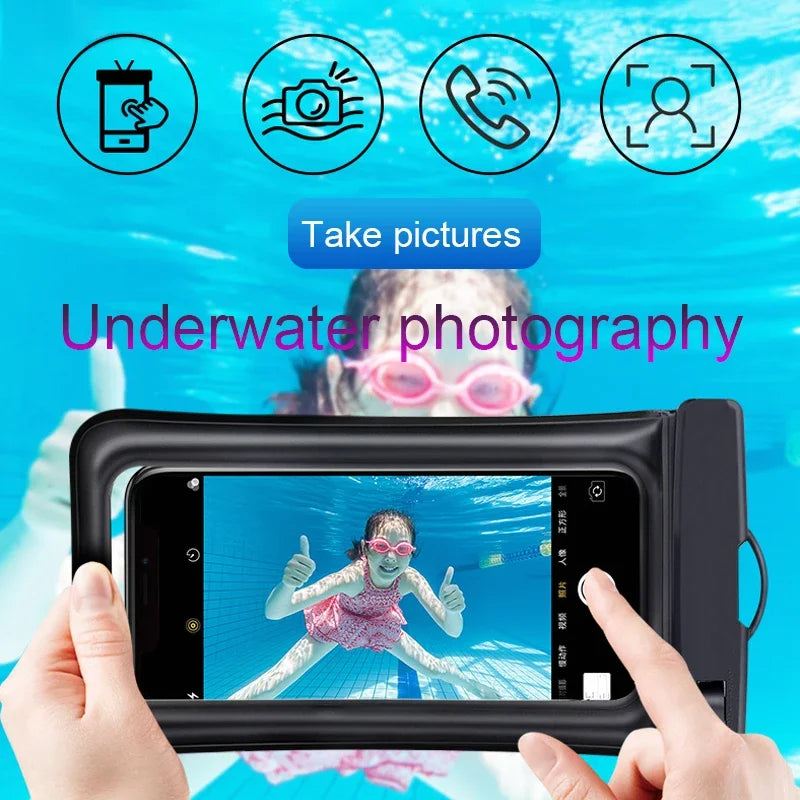 Floating Airbag Waterproof Swim Bag Phone Case for iPhone 11 12 13 14 Pro Max