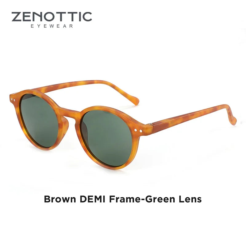 Zenottic Retro Circular Polarized Sunglasses S Size 2024 2025 for Men Women Vintage Small Round UV400 Goggles Shades