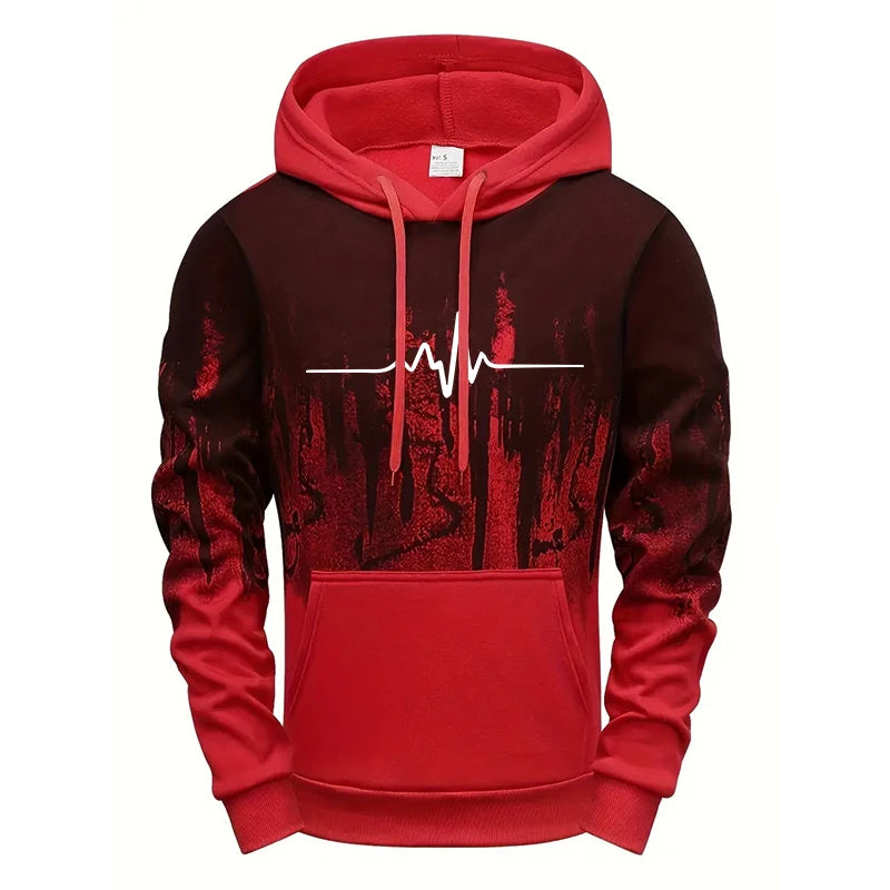 Autumn Winter Men's Tracksuit Set Hooded Sweatshirt Sweatpants Casual Sportswear