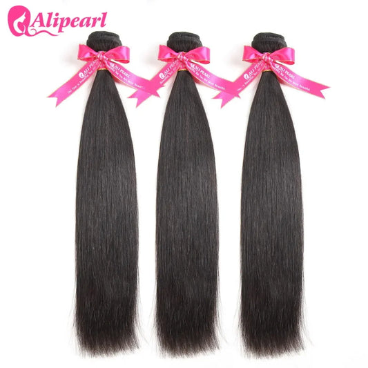 Ali Pearl Peruvian 100 Percent Human Hair Straight Bundles 10 To 36 Inch Remy