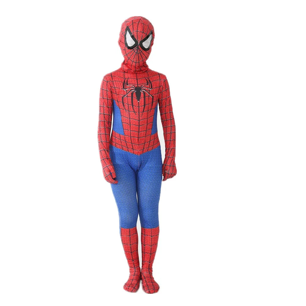 Halloween Cosplay Costume Skeleton Bone Clothes Superhero Jumpsuit Children's and Adult Spiderman Cosplay costume Jumpsuit Gift