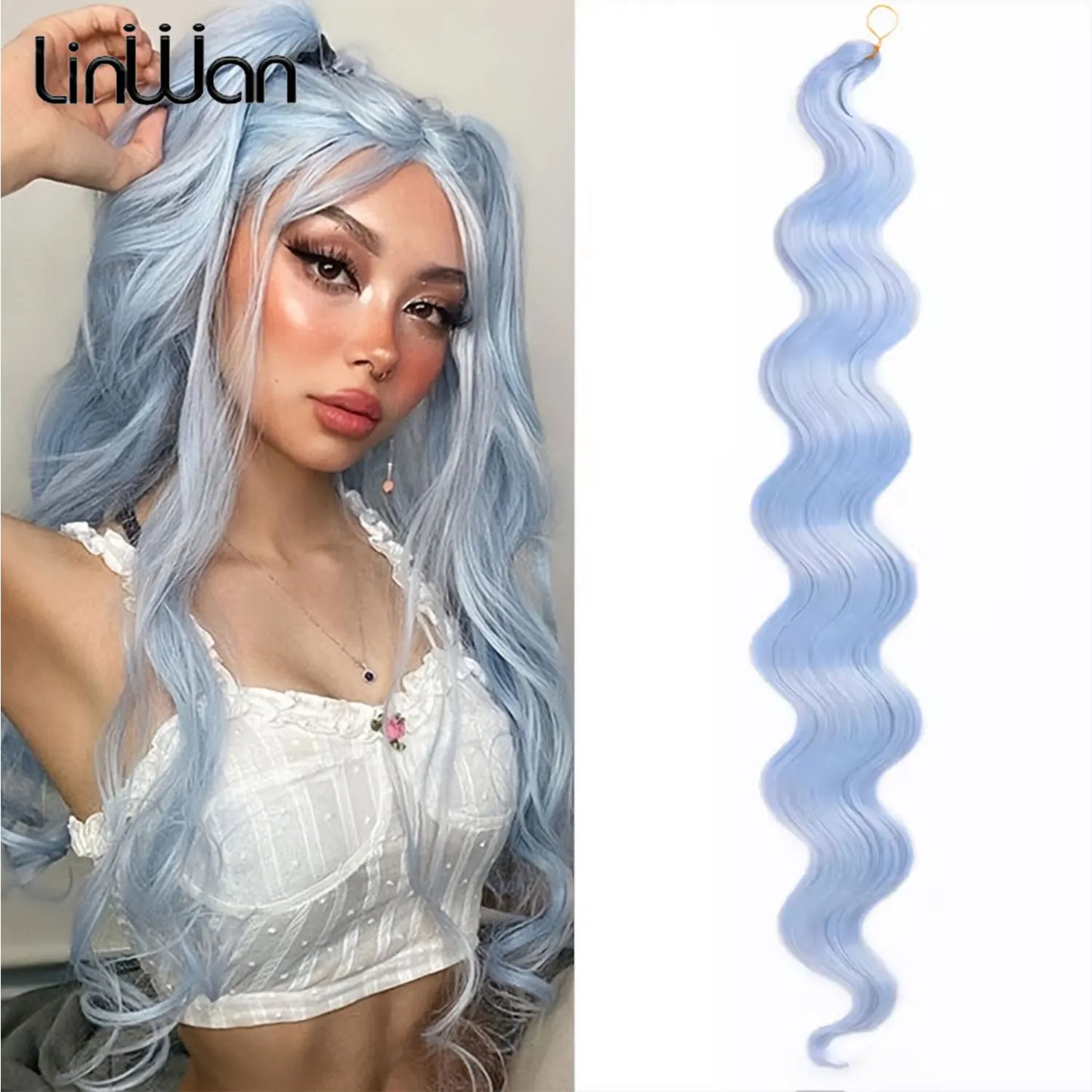 28 Inch Long Deep Wave Crochet Hair Effortless Ocean Wave Glam