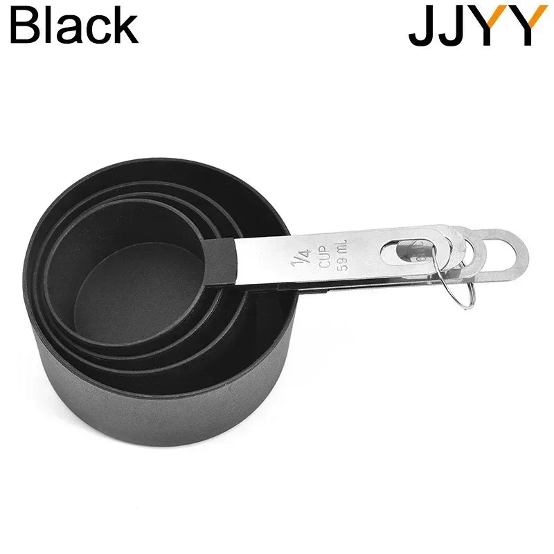 4PCS/Set Multi-Purpose Measuring Cups Stainless Steel Spoons