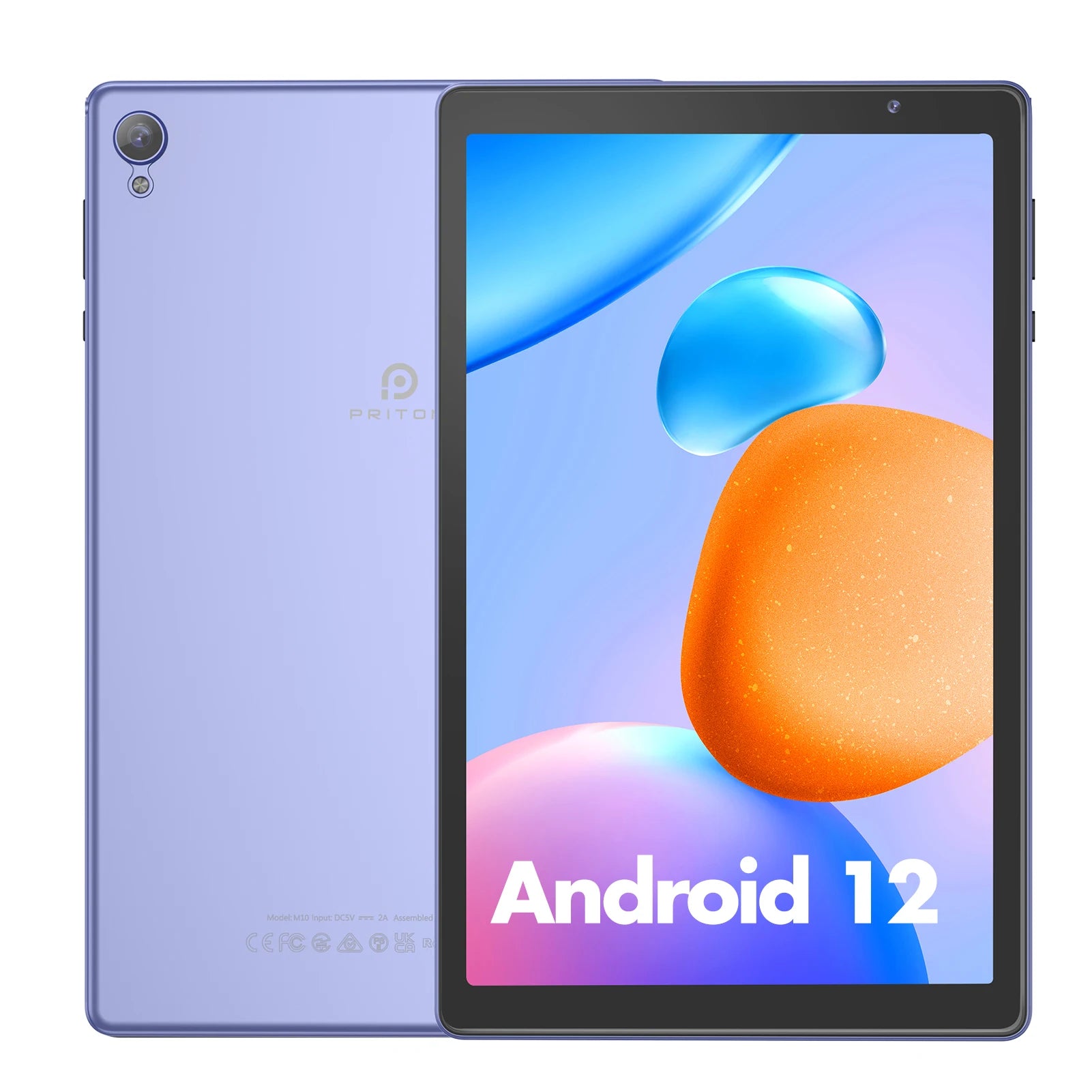 PRITOM 10.1 Inch Android 12 Tablet 32GB ROM 512GB Expand 2GB RAM WiFi 6 QuadCore