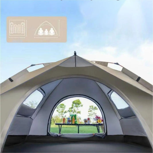Outdoor Shelter Sunshade Self Driving Travel Camping Tent with Two Doors and Two Windows