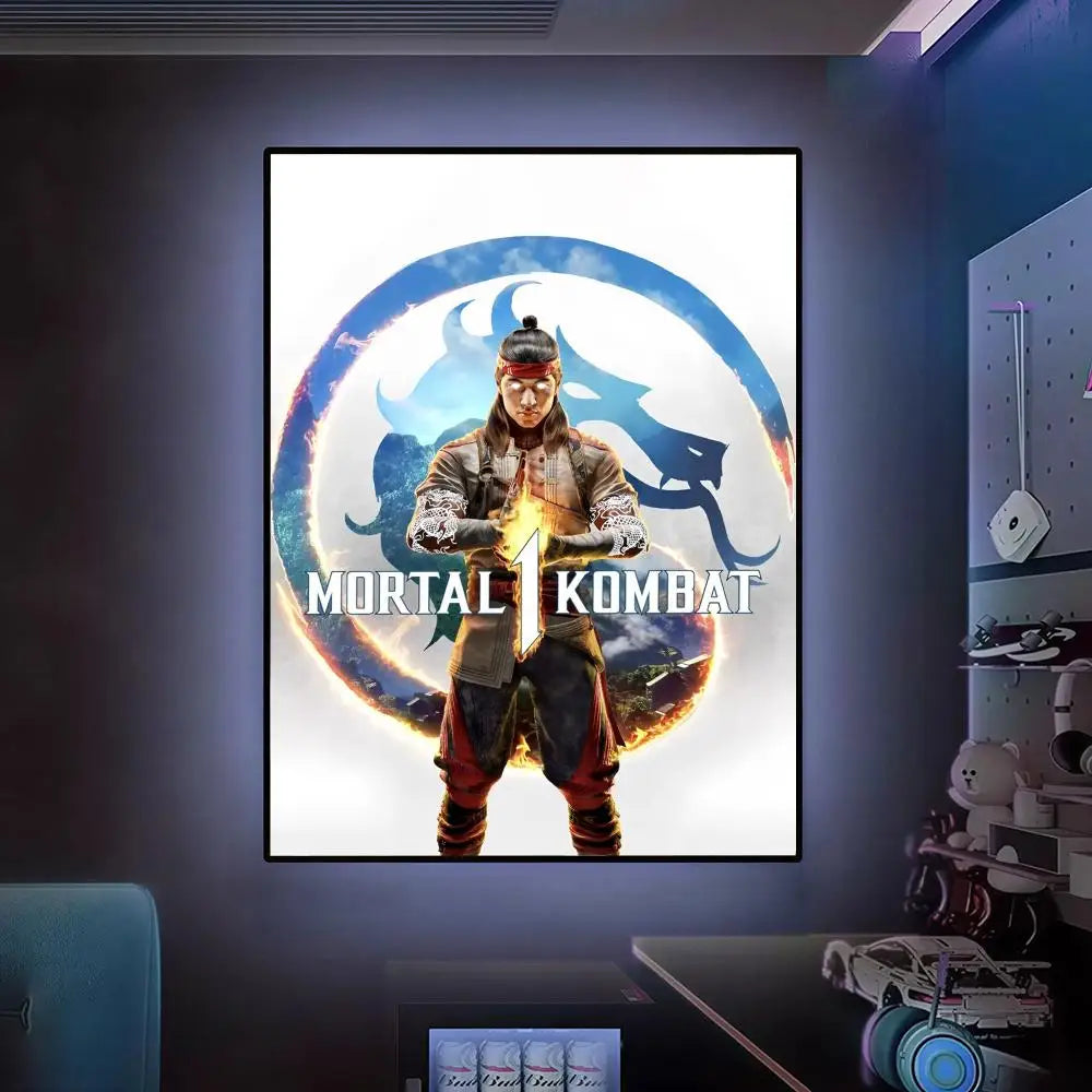 Mortals K Kombat Video Game Poster HD Waterproof Wall Art Self Adhesive Decor