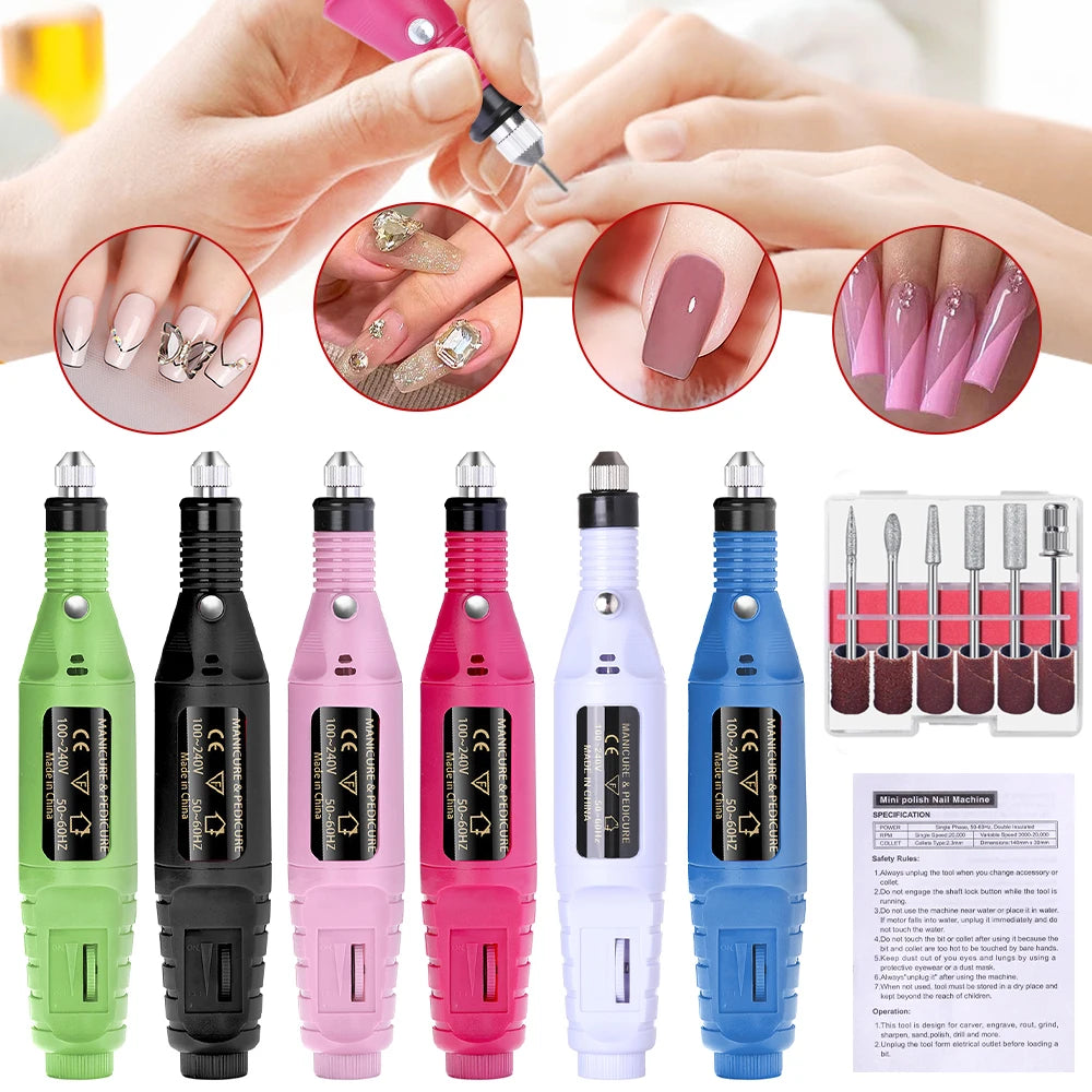 LULAA Strong Function Nail Drill Machine Set Electric Sander