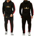 Men's Cotton Hoodie And Sweatpants Set Solid Color Spring Autumn Sportswear