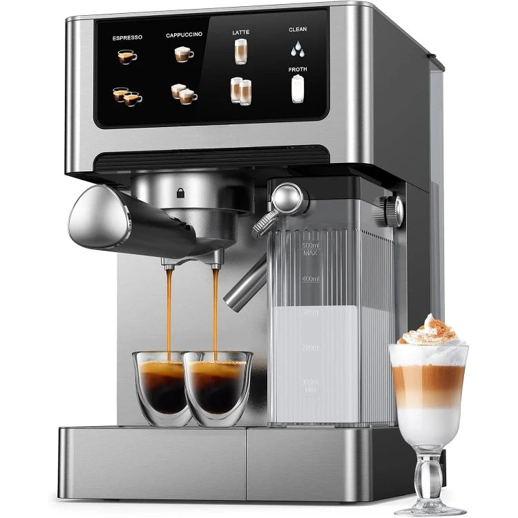 Espresso Cappuccino Machine 20 Bar Dual Boiler With Automatic Milk Frother 3in1