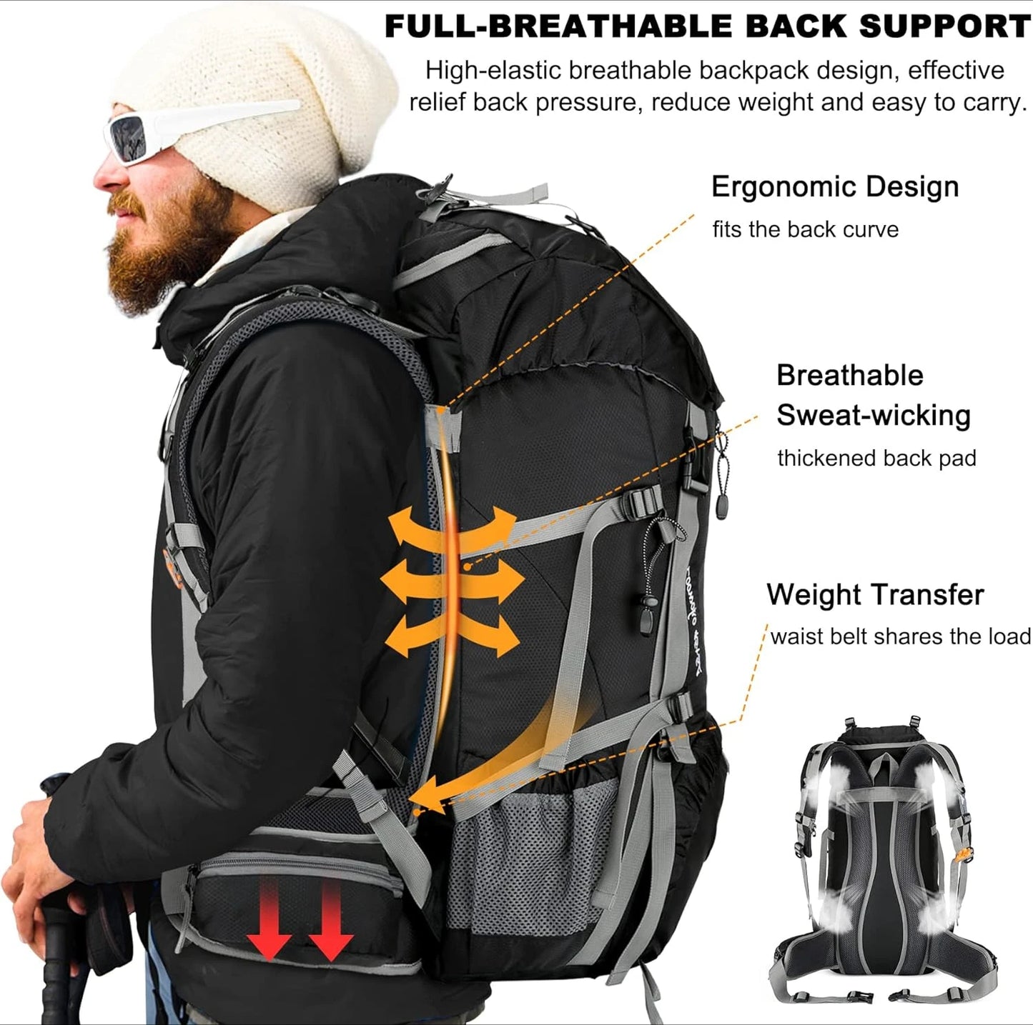 A 50-liter waterproof hiking backpack is an excellent choice for outdoor enthusiasts seeking a balance between capacity and portability. These backpacks are designed to accommodate essential gear for multi-day trips while ens
