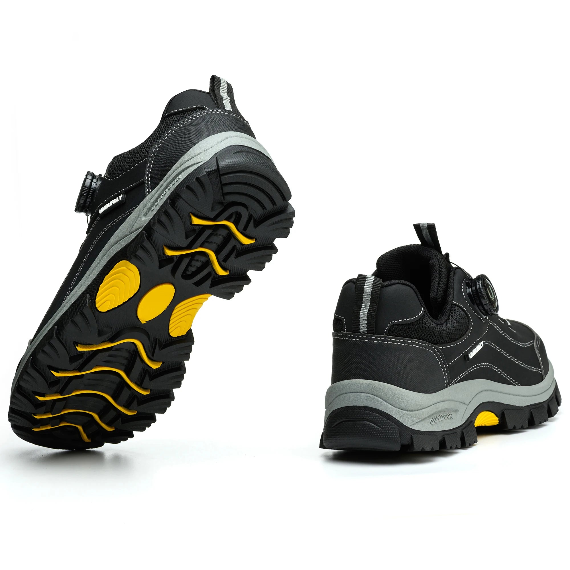 Men's Steel Toe Safety Shoes Side Buckle Kevlar Anti Smash Slip Resistant