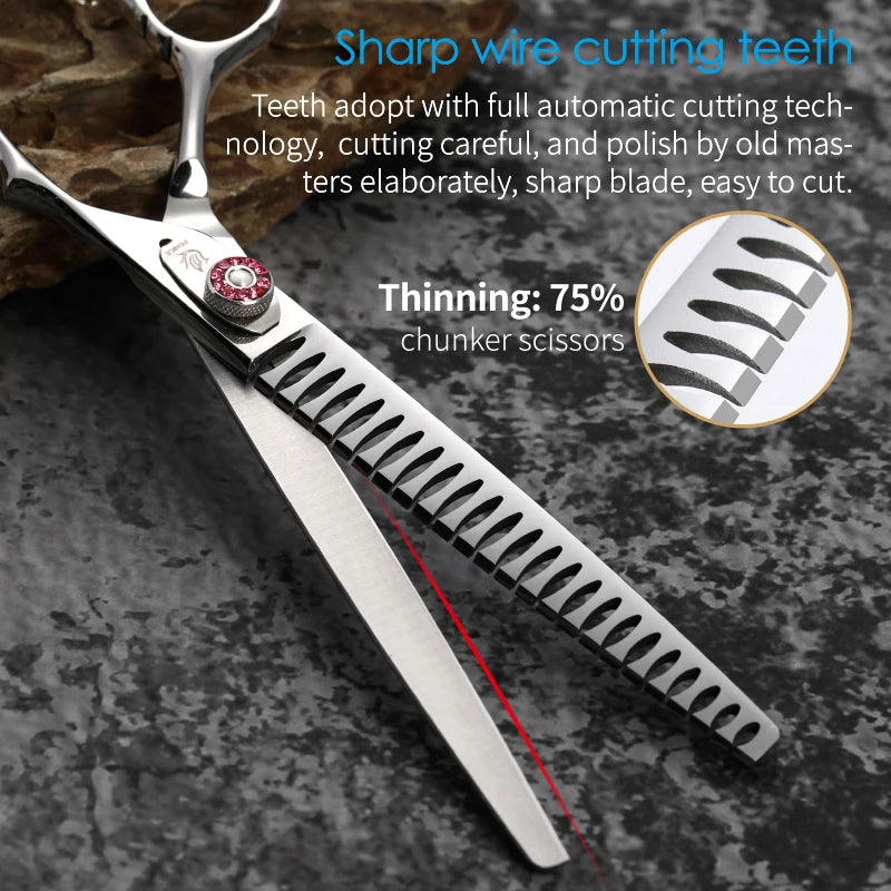 Fenice 7.5inch Professional Dog Grooming Scissors Chunker Shears