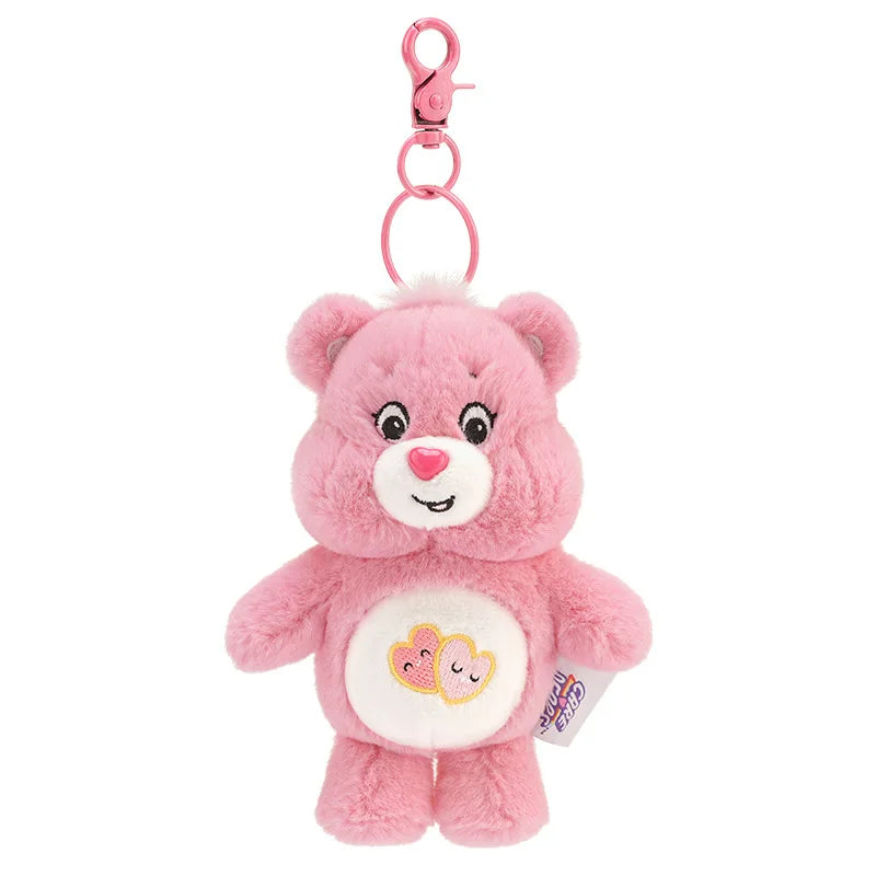 Care Bears Plush Rainbow Bear Kawaii Keychain Bag With Sound Toy Gift