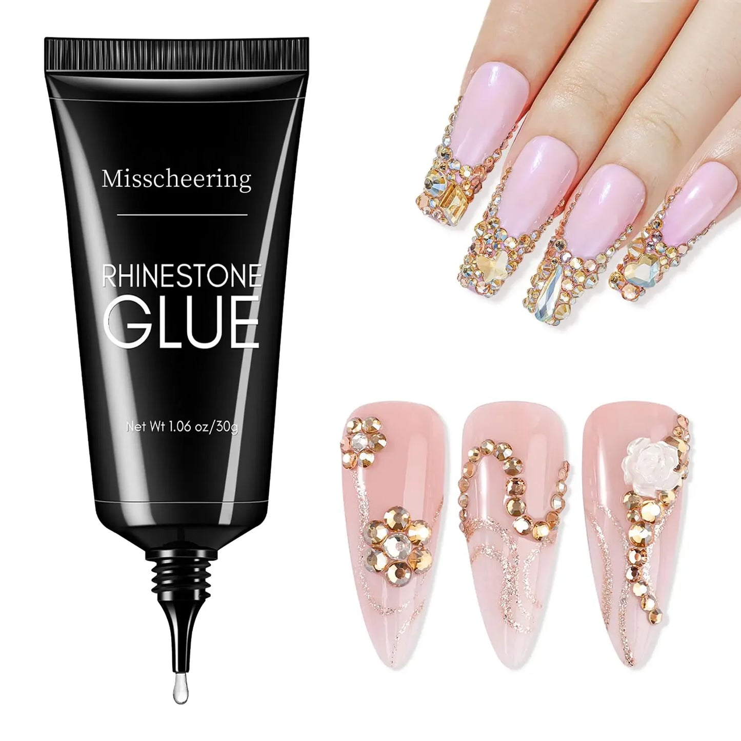 Nail Rhinestone Glue Super Strong Gel for Nail Charm Bling Gem Nail Art Diamonds