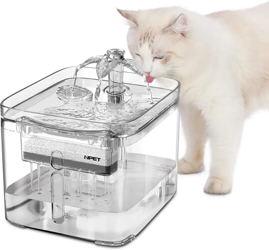 NPET Cat Water Fountain 3L Automatic Pet Drinking Fountain