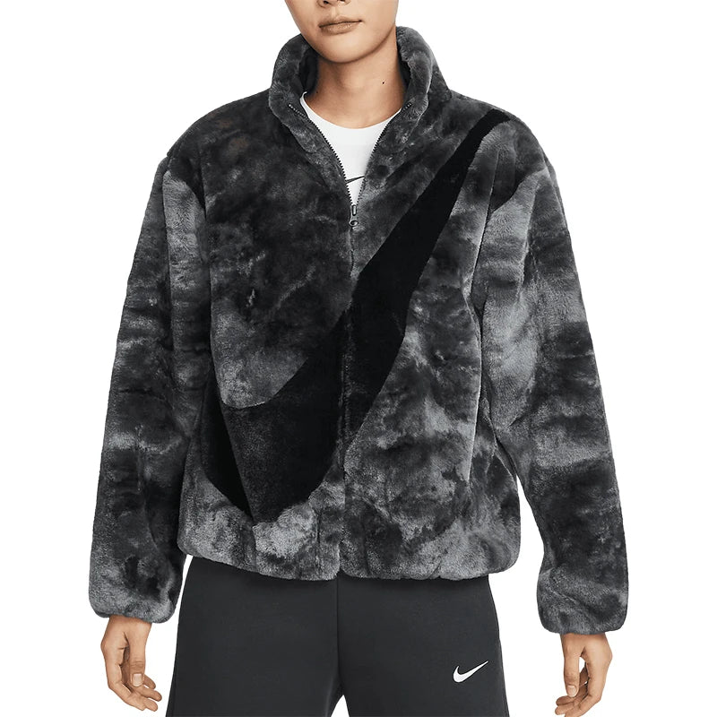 Nike Womens Warm Stand Up Collar Faux Fur Jacket HQ4871 010