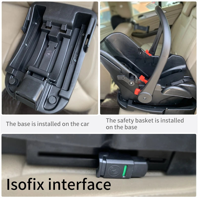 3-in-1 Baby Stroller That Can Sit Or Lie Down With ISOfix Interface Baser Multi-Purpose Luxury Newborn Travel Baby Stroller
