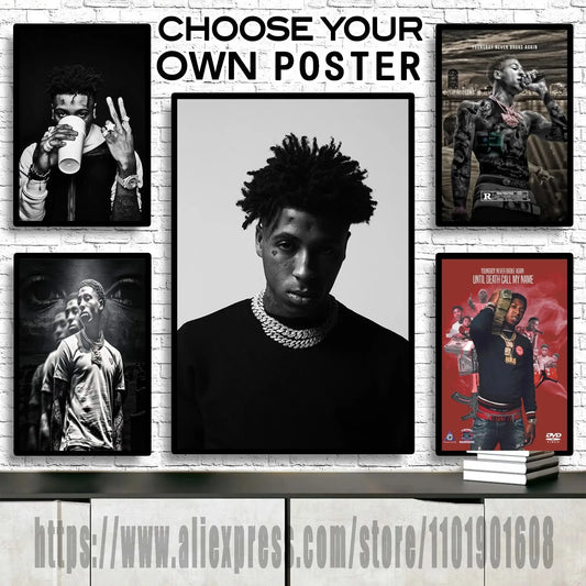 Classic YoungBoy Aka Aka Rapper Canvas Art Wall Poster
