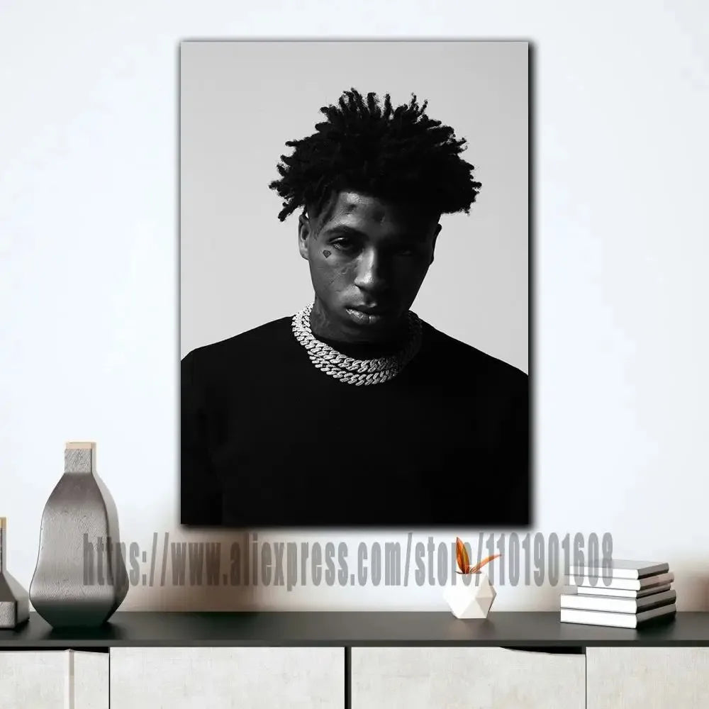 Classic YoungBoy Aka Aka Rapper Canvas Art Wall Poster