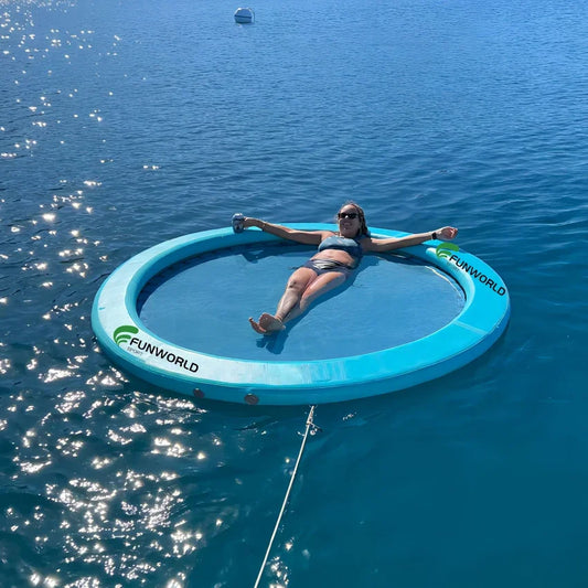 Funworldsport PVC Round Pool Inflatable Kids Summer Hammock