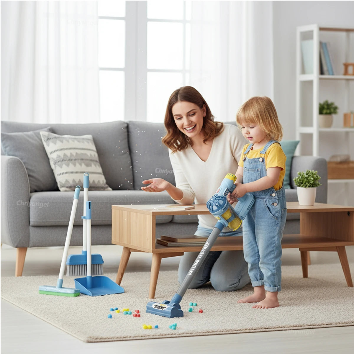 Kids Simulation Electric Vacuum Cleaner Toy Set For Role Play Educational Toys