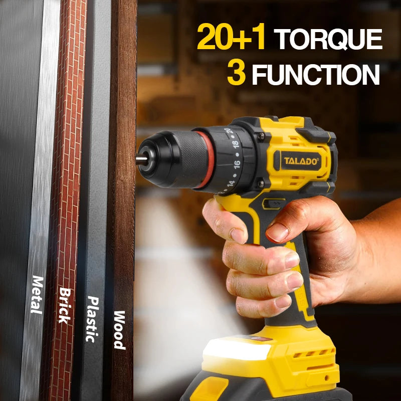 20V 6 In 1 Power Tool Set Wrench Drill Chainsaw Angle Grinder Pruning Shear